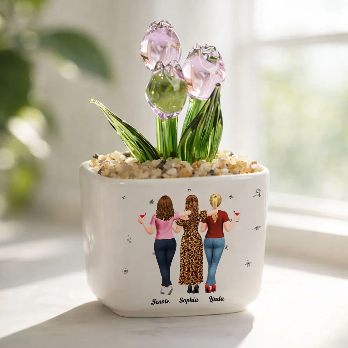 I Will Pick You After - Personalized Custom Glass Everlasting Tulips - Image 7