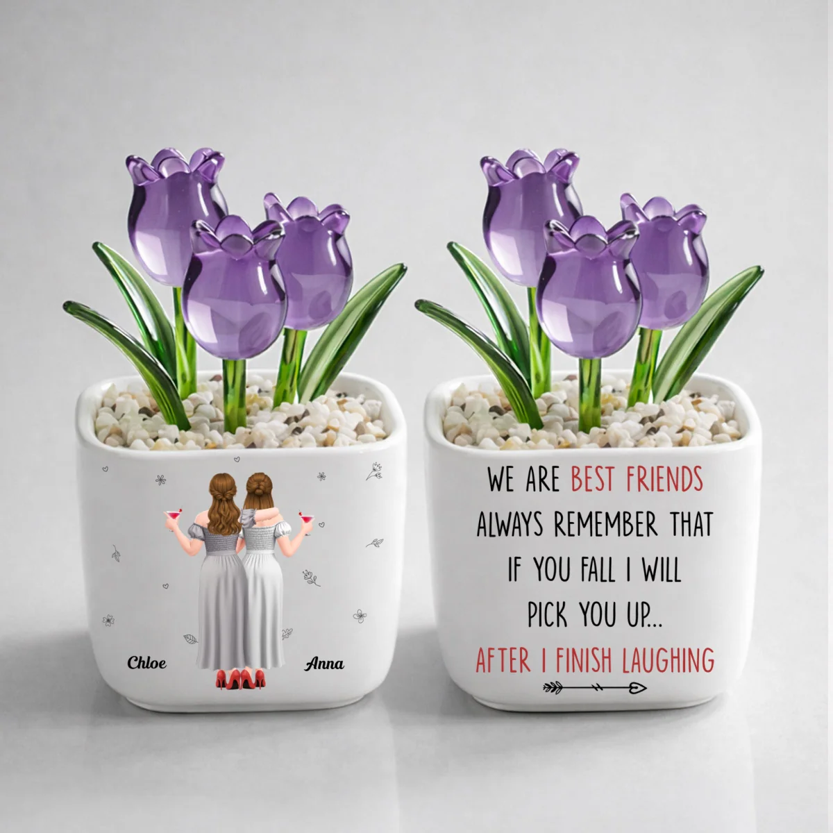 I Will Pick You After - Personalized Custom Glass Everlasting Tulips - Image 9