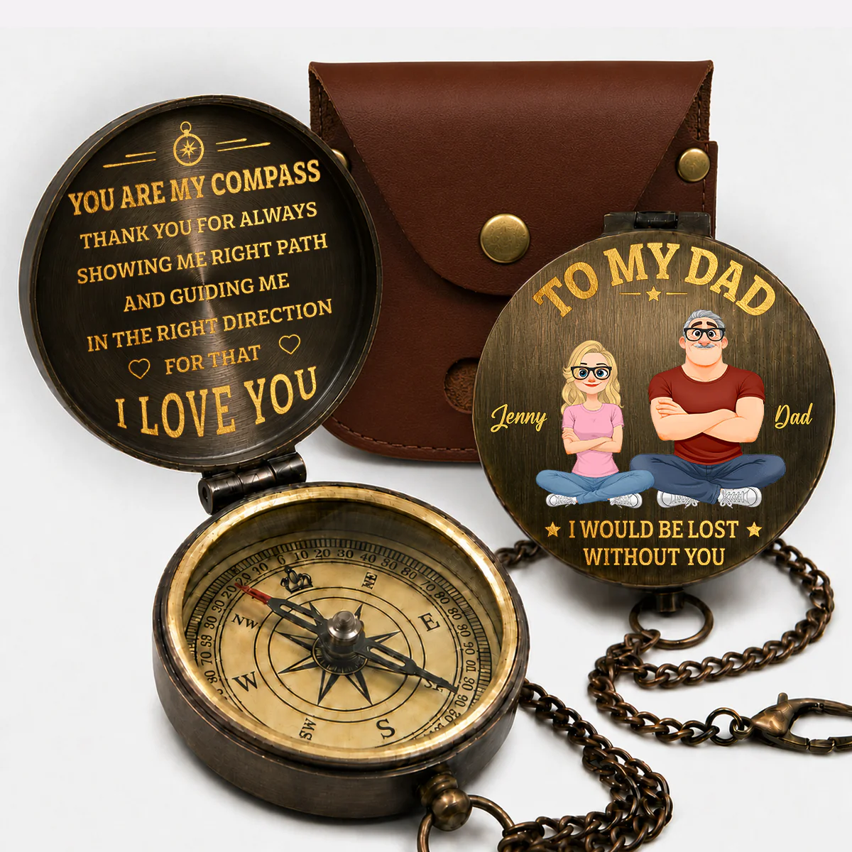I Would Be Lost Without You - Personalized Custom Pocket Compass