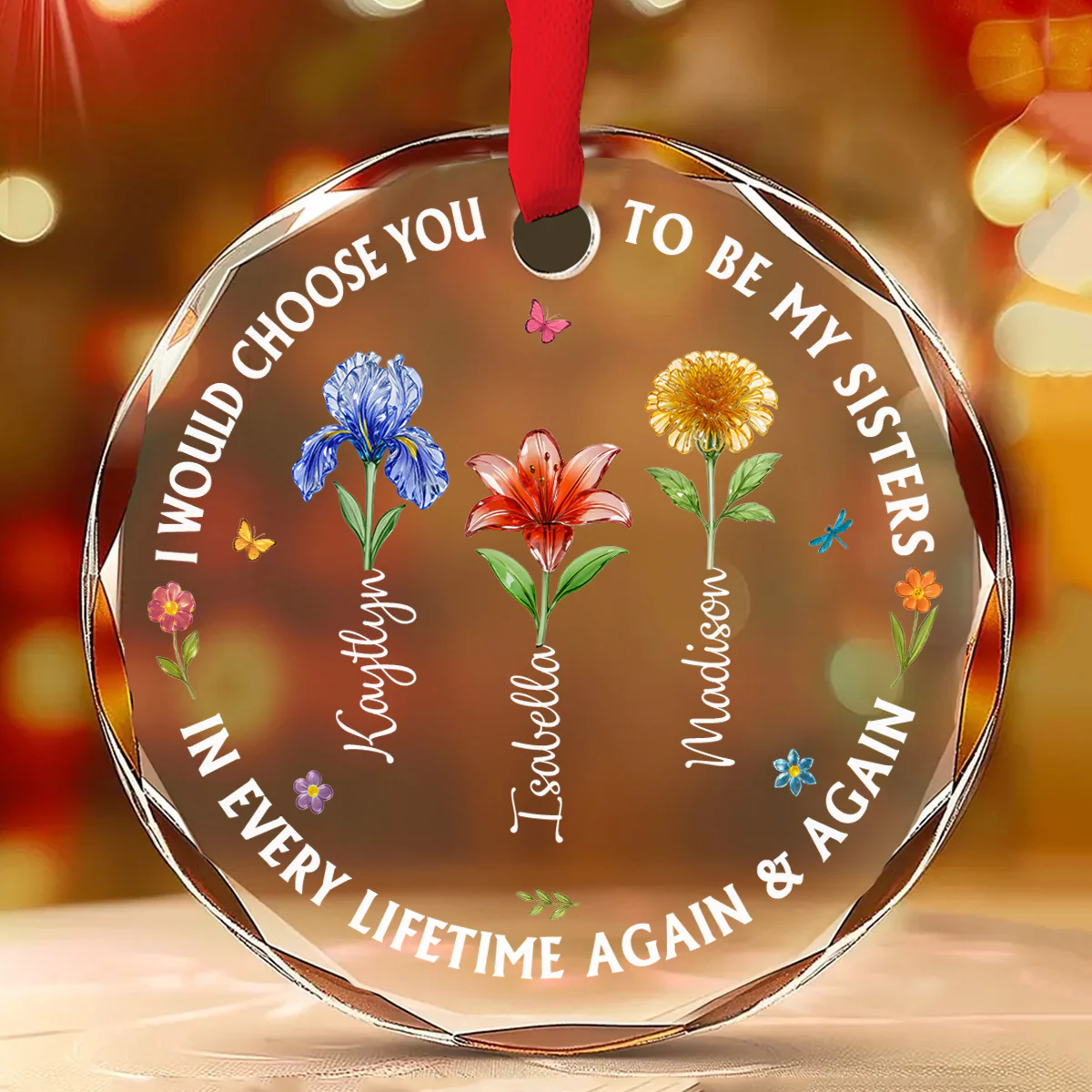 I Would Choose You - Personalized Custom Glass Ornament - Image 2