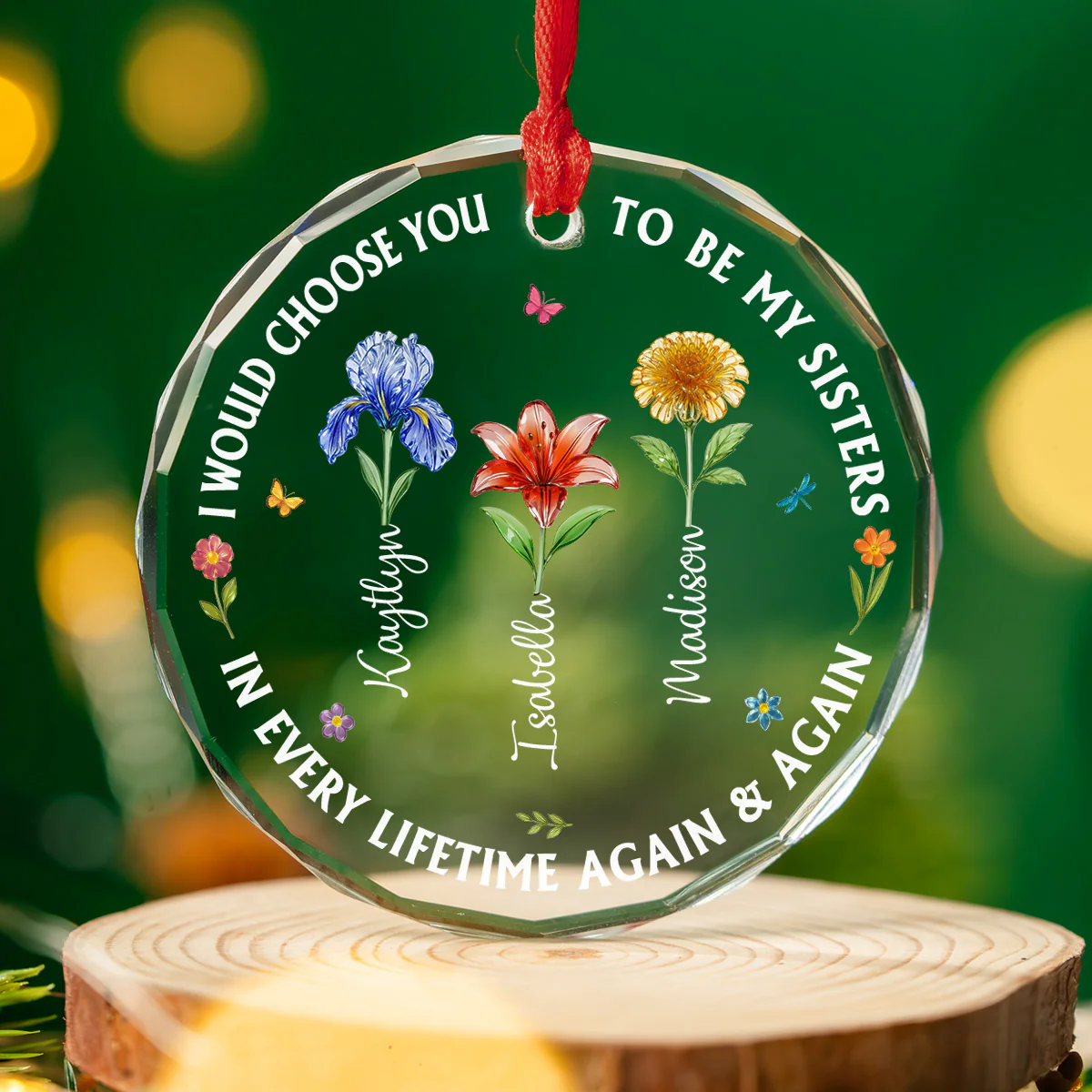 I Would Choose You - Personalized Custom Glass Ornament - Image 3