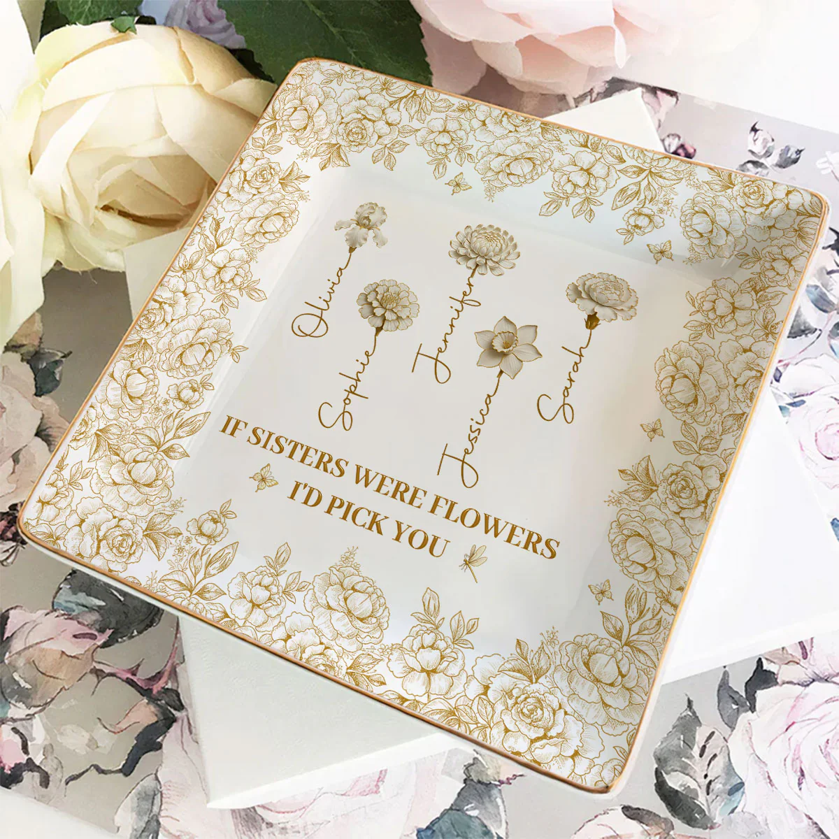 I Would Pick You Bestie Sister - Personalized Custom Jewelry Dish - Image 3