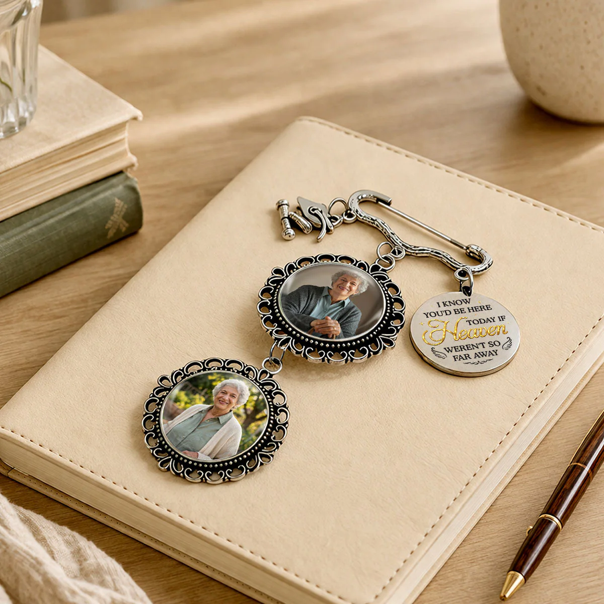 If Heaven Were Not So Far Away - Personalized Custom Graduation Tassel Pin - Image 3