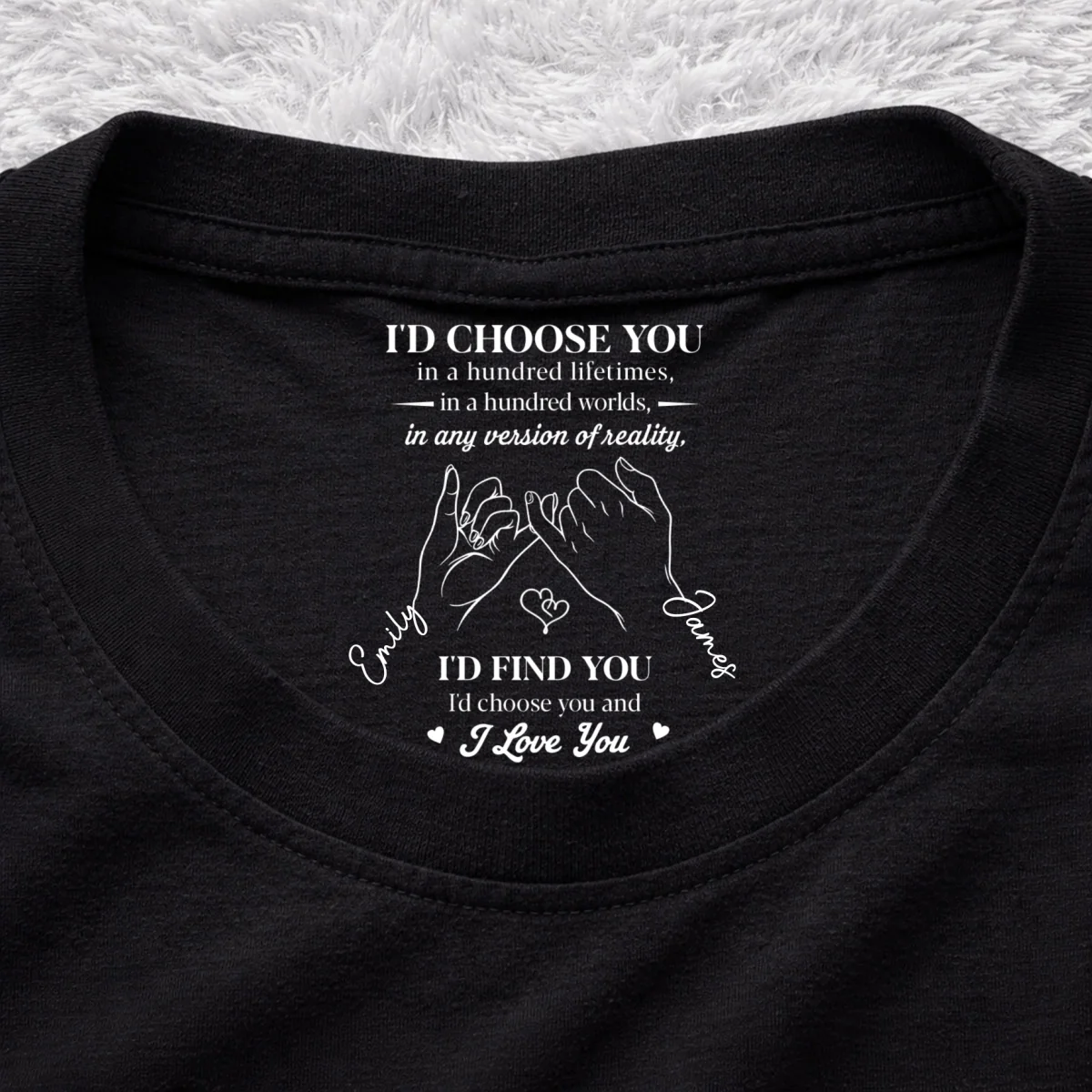 In Any Version Of Reality - Personalized Custom Inside Neck Print T-Shirt - Image 7