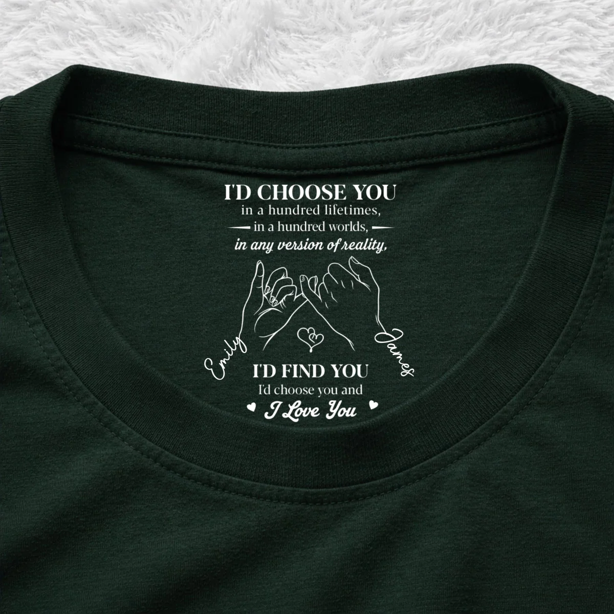 In Any Version Of Reality - Personalized Custom Inside Neck Print T-Shirt - Image 9