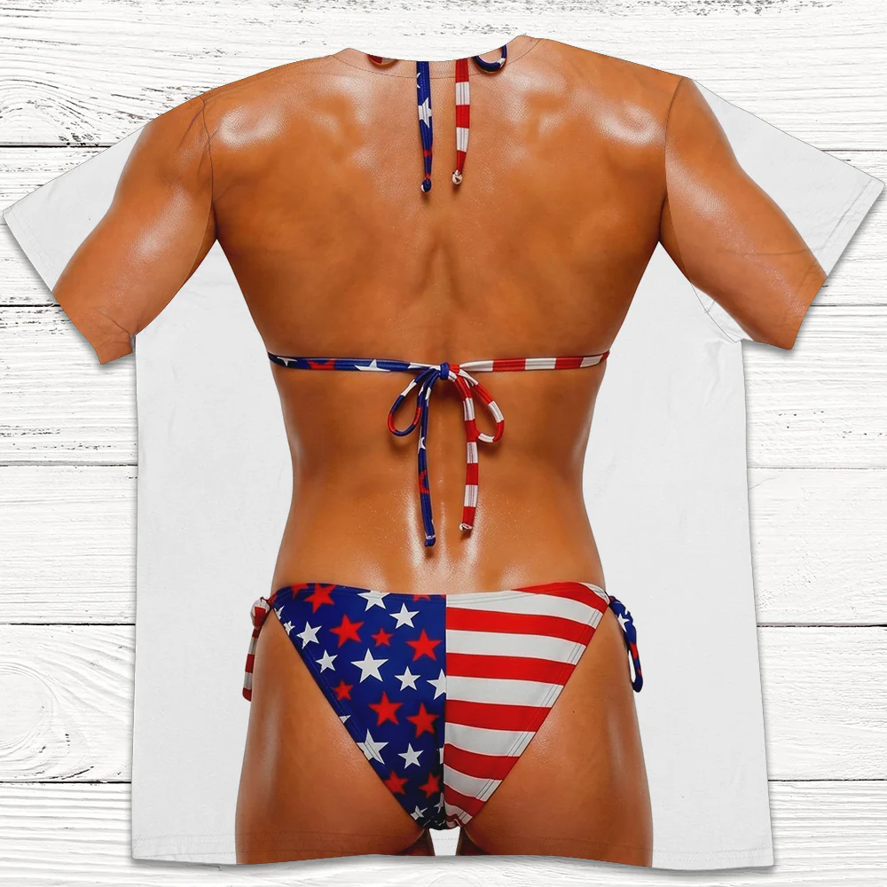Independence Day Couple - Personalized Custom All-over-print T-shirt - Image 3