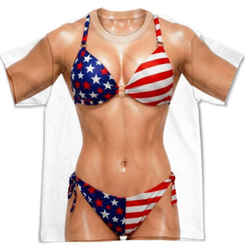 Independence Day Woman - Personalized Custom All-over-print T-shirt - Image 4