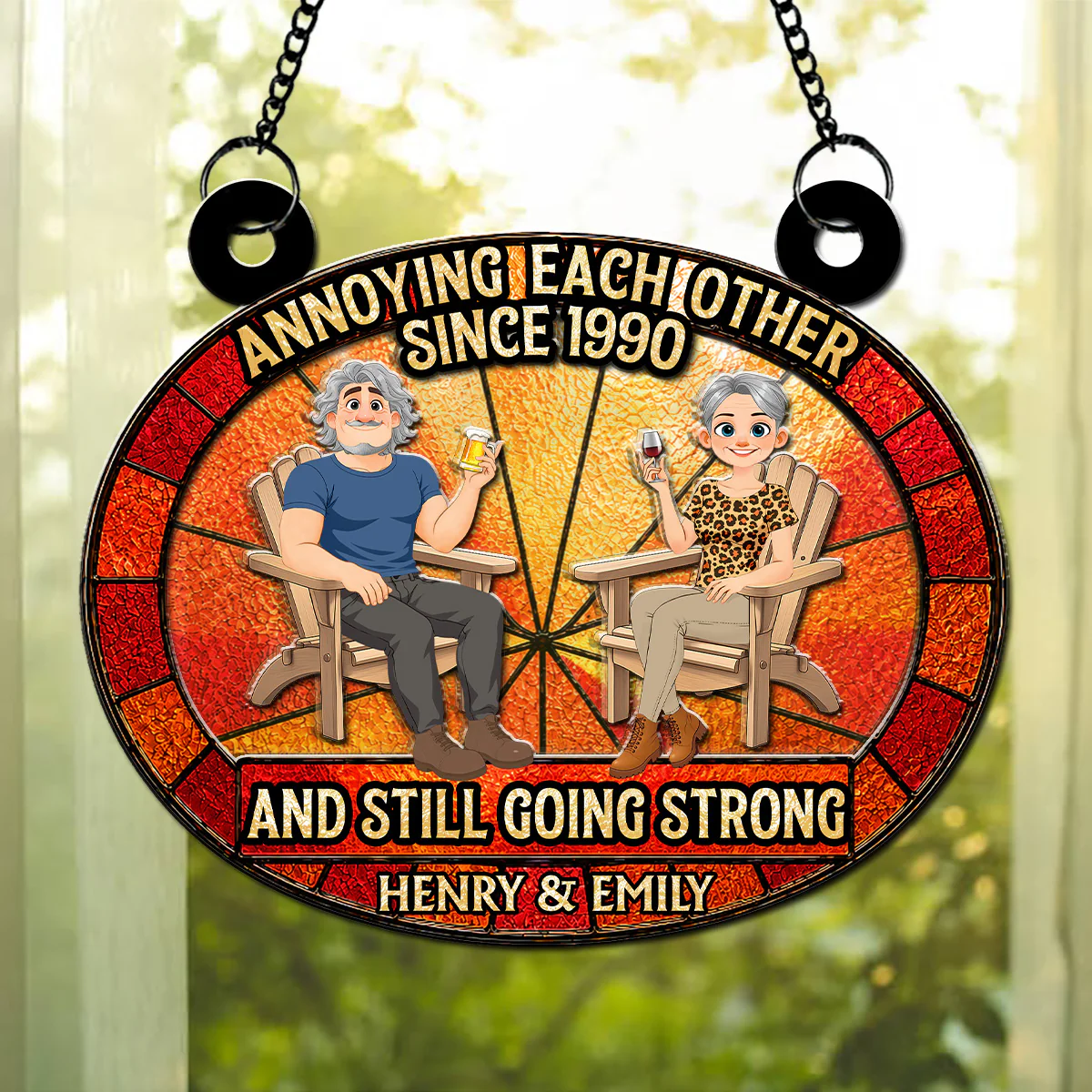 Infinite Love - Personalized Custom Suncatcher - Image 2