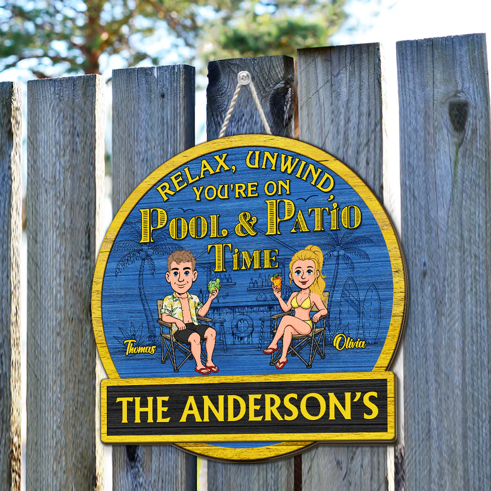 It Is Our Patio Time - Personalized Custom Wood Sign - Image 2