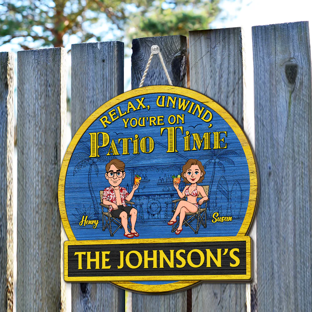 It Is Our Patio Time - Personalized Custom Wood Sign - Image 3
