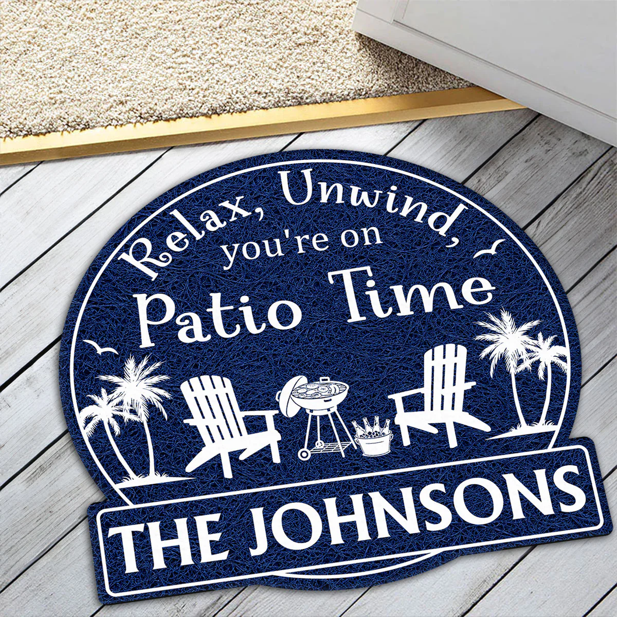 It Is Patio Time - Personalized Custom Doormat - Image 2