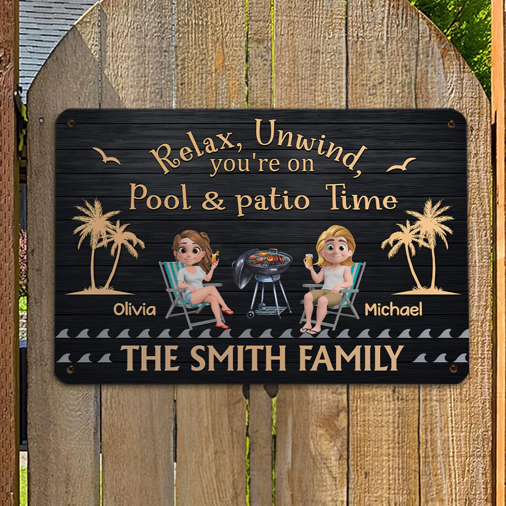 It Is Patio Time - Personalized Custom Metal Sign - Image 6