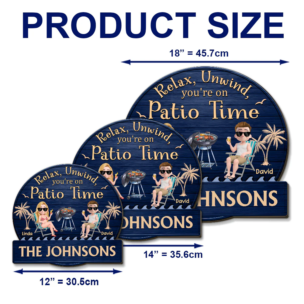 It Is Patio Time - Personalized Custom Wood Sign - Image 6