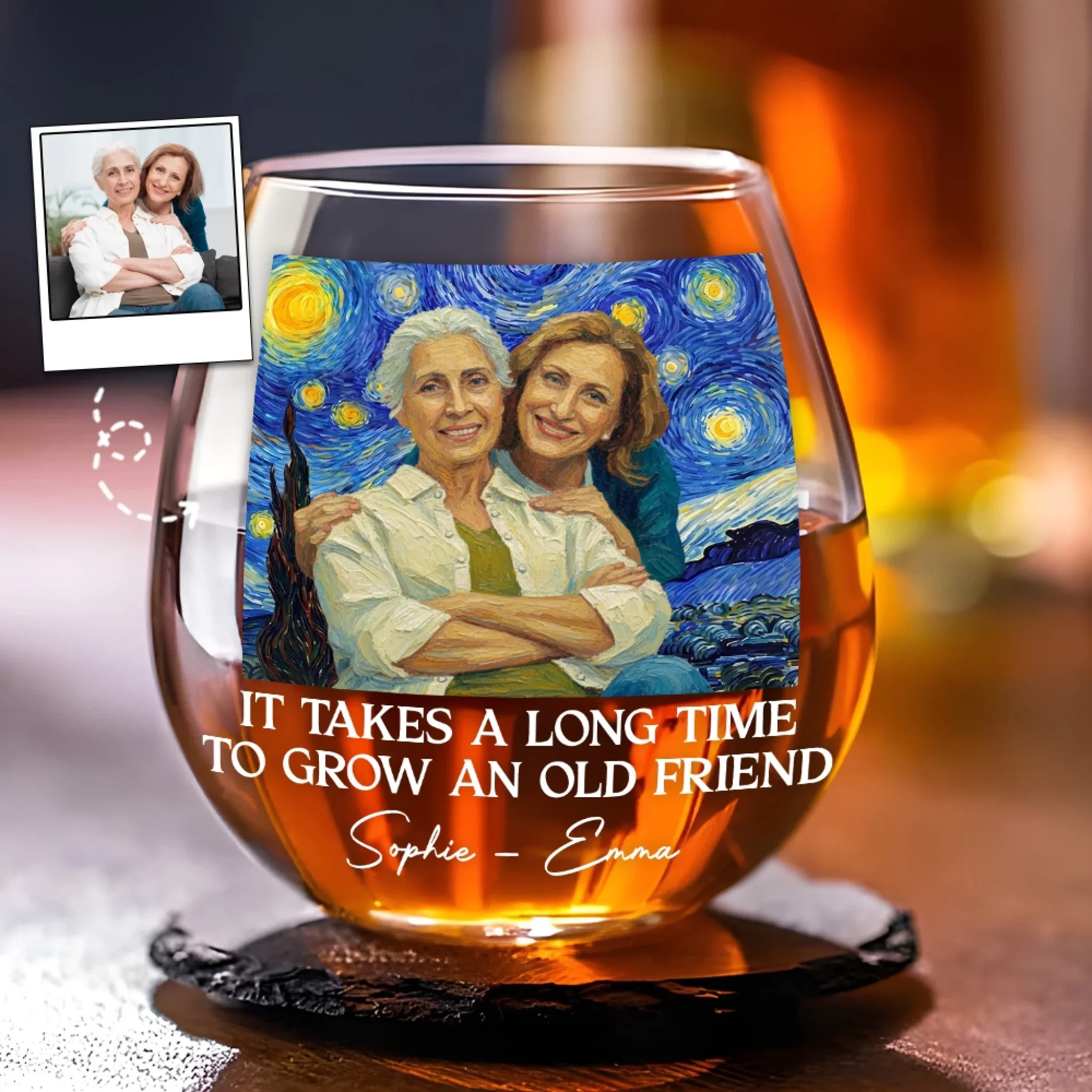 It Takes A Long Time Version 2 - Personalized Custom Wine Glass