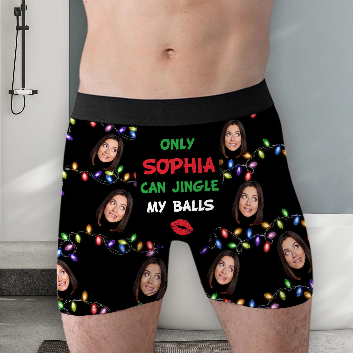 Jingle Balls - Personalized Photo Men's Boxer Briefs - Image 2