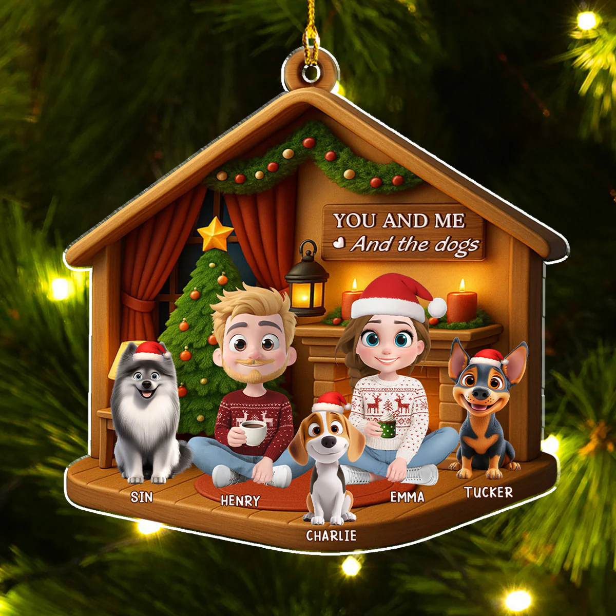 Joyful Home Forever Now - Personalized Custom 3D Effect Acrylic Ornament - Image 4