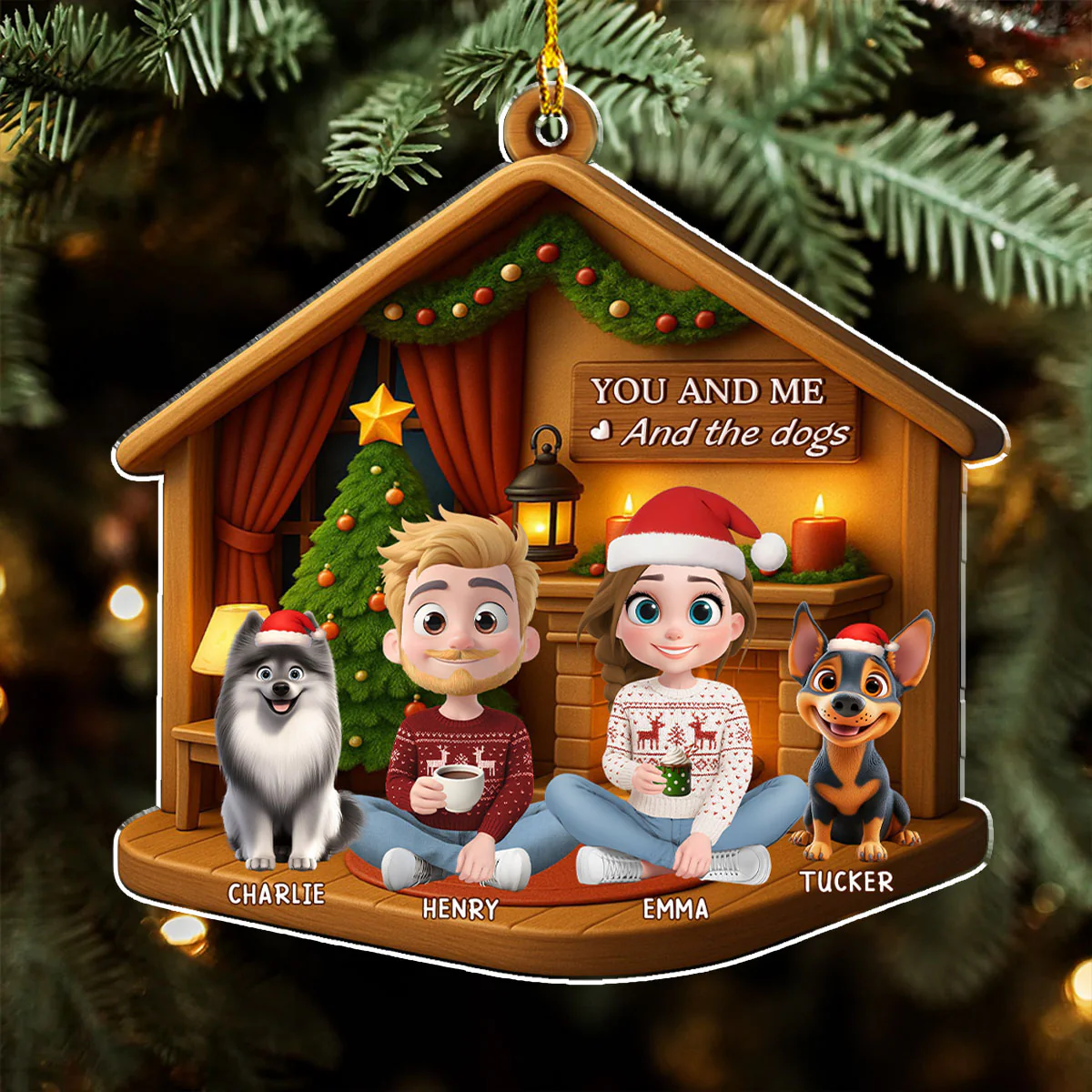 Joyful Home Forever Now - Personalized Custom 3D Effect Acrylic Ornament - Image 5