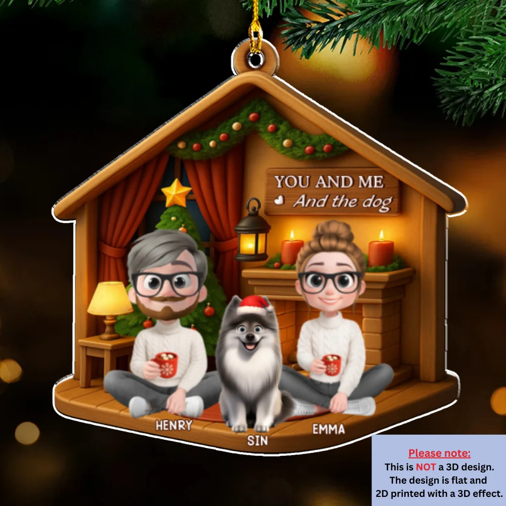 Joyful Home Forever Now - Personalized Custom 3D Effect Acrylic Ornament - Image 7