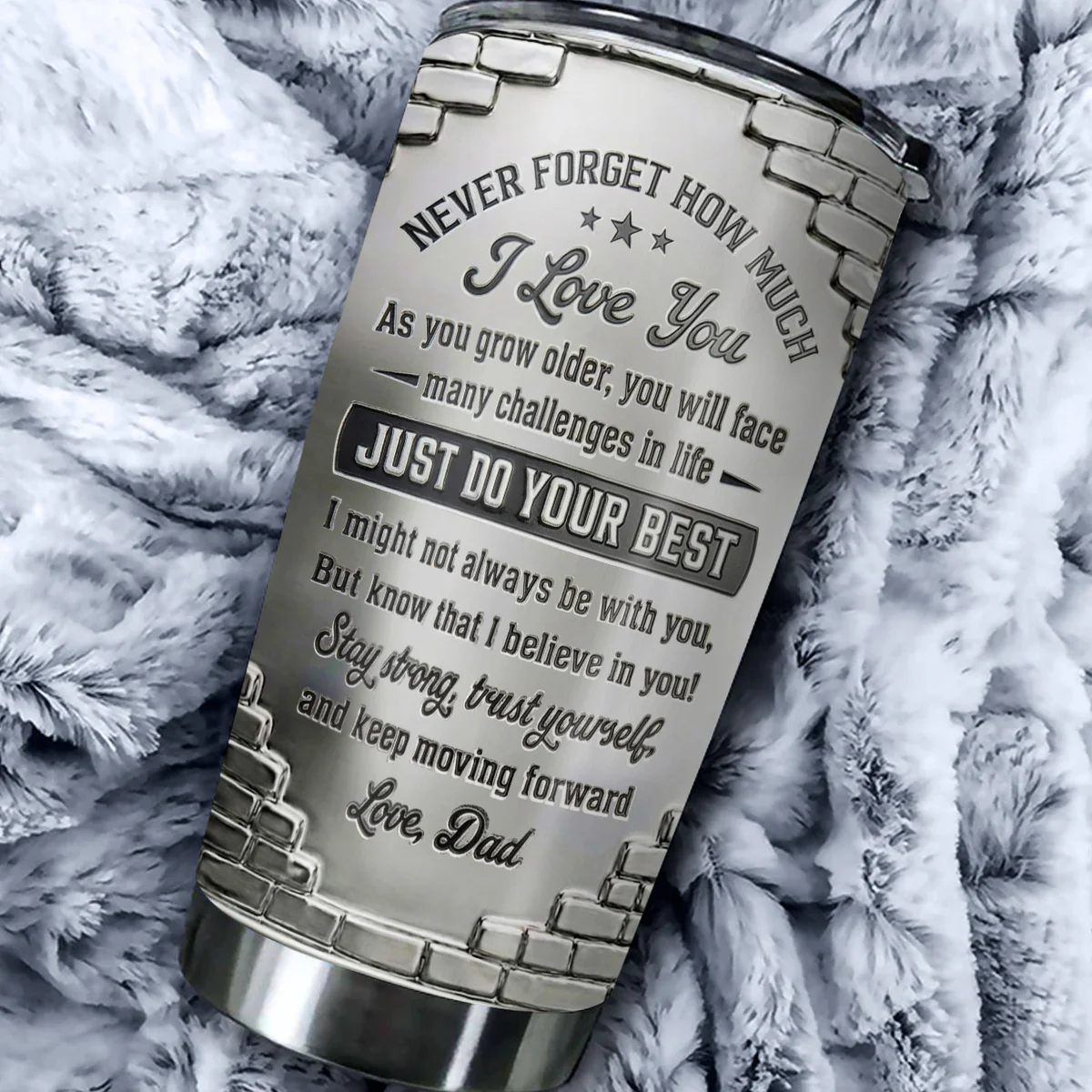 Just Do Your Best Daughter - Personalized Custom 3D Effect Tumbler - Image 3