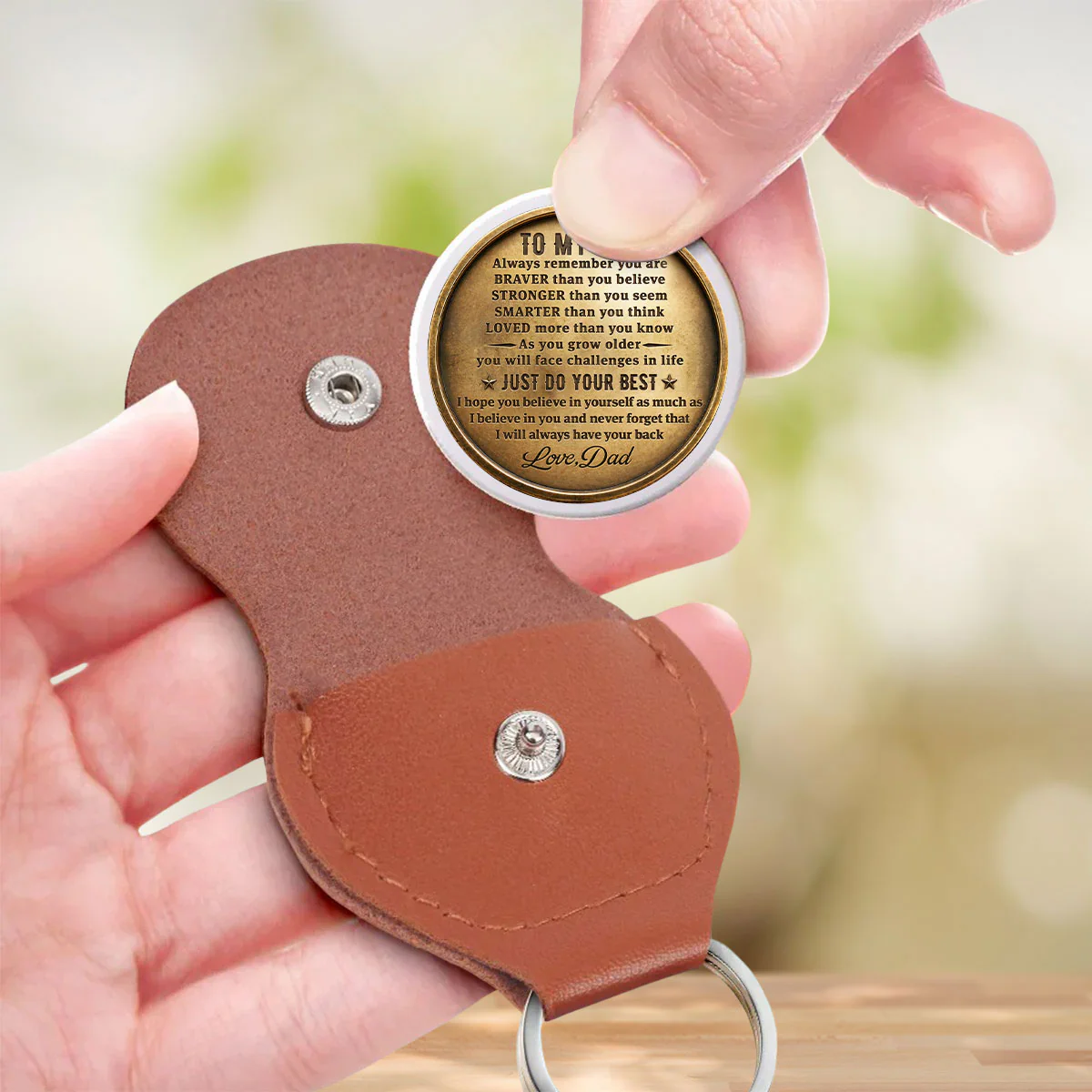 Just Do Your Best My Son - Personalized Custom 3D Effect Pocket Hug - Image 3