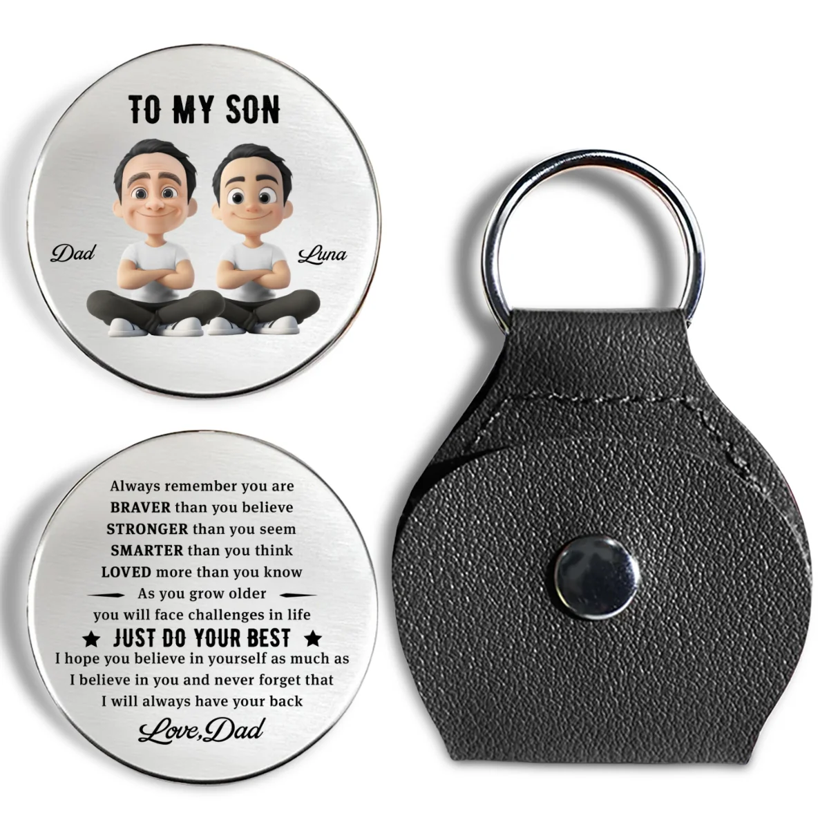 Just Do Your Best - Personalized Custom Pocket Hug - Image 7