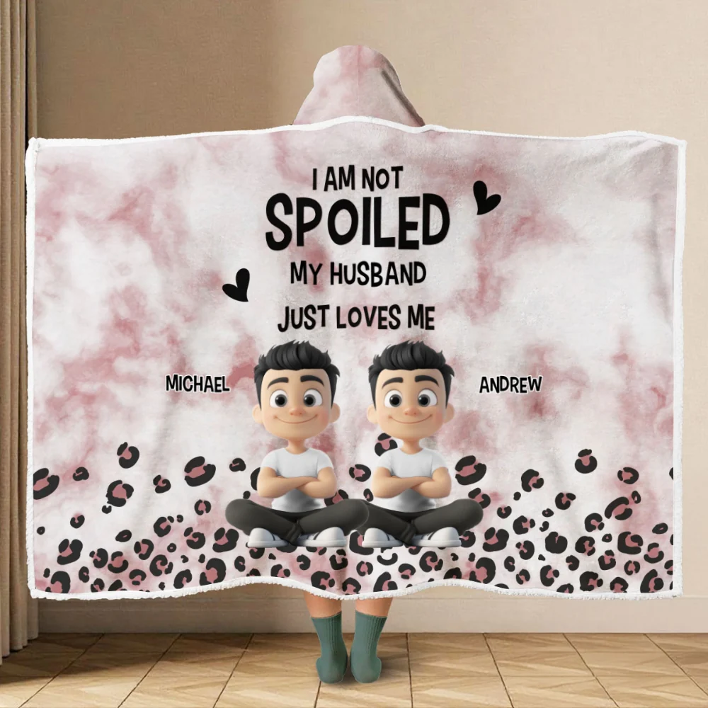 Just Loves You - Personalized Custom Hooded Blanket - Image 6