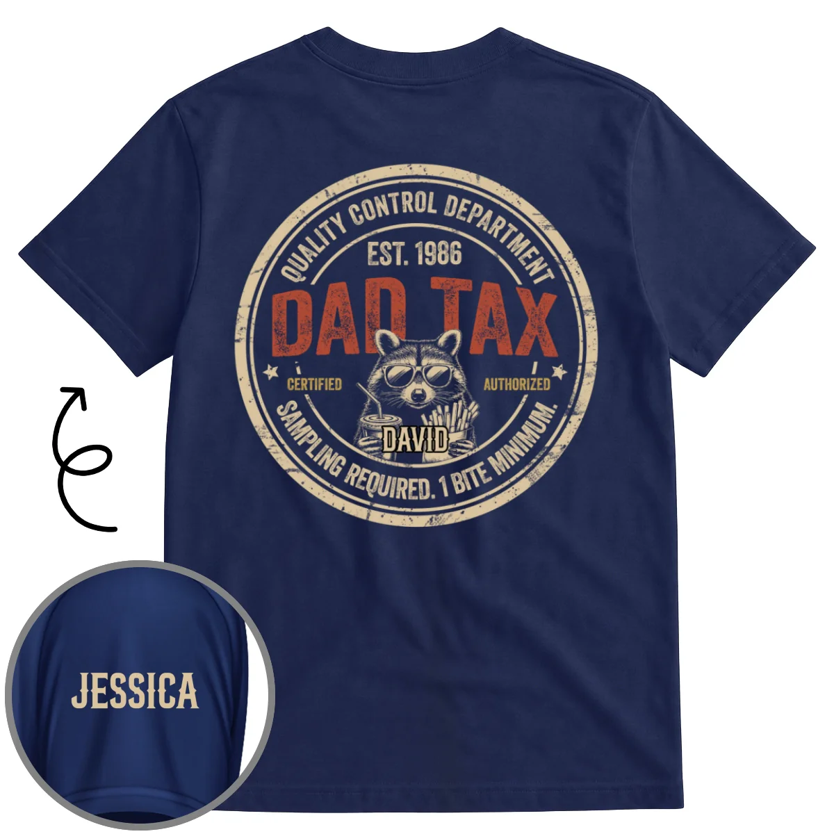 Just One Bite - Personalized Custom Shirt With Design On Sleeve - Image 10