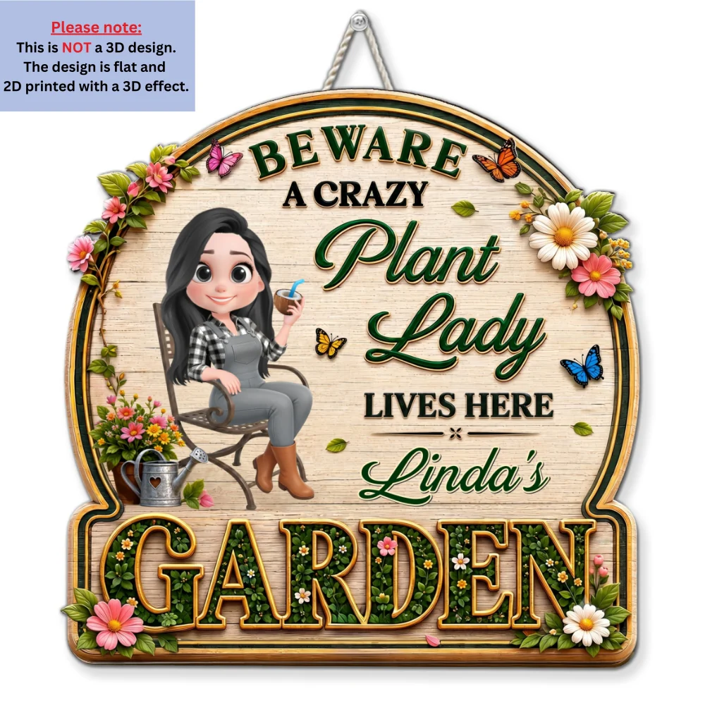 Just The Lady - Personalized Custom 3D Effect Wood Sign - Image 7