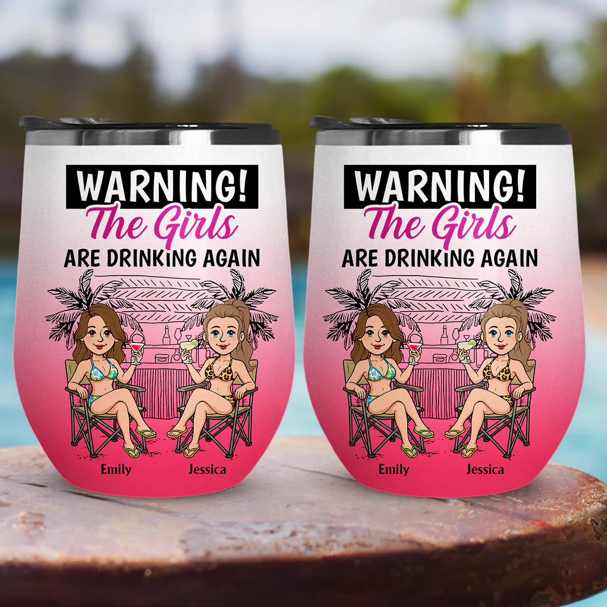 Keep Calm And Sip - Personalized Custom Wine Tumbler - Image 4