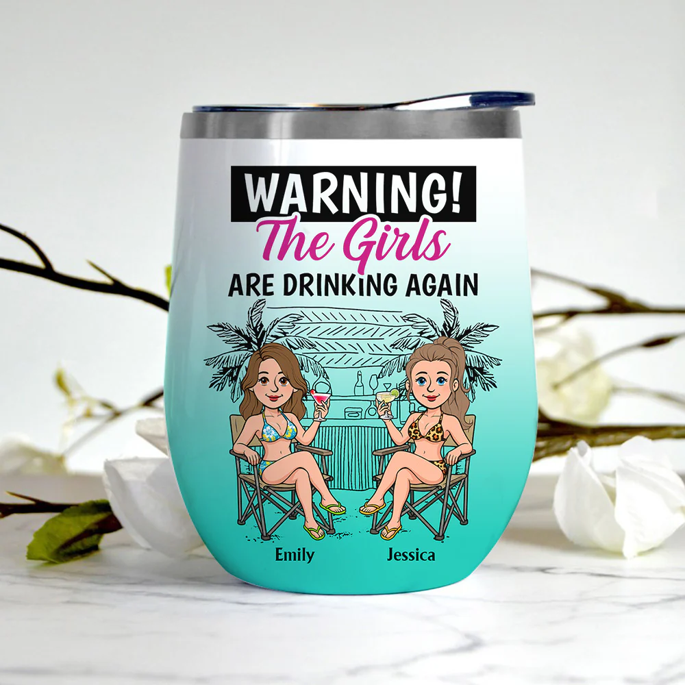 Keep Calm And Sip - Personalized Custom Wine Tumbler - Image 6