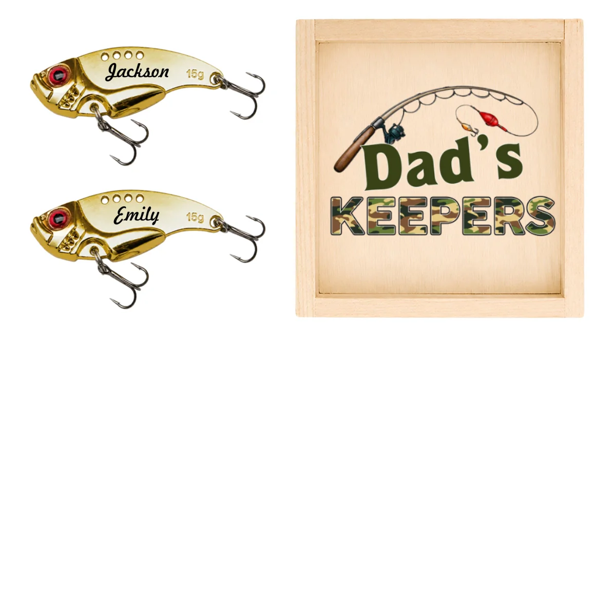 Keeper Of Dad Grandpa - Personalized Custom Fishing Lure - Image 15