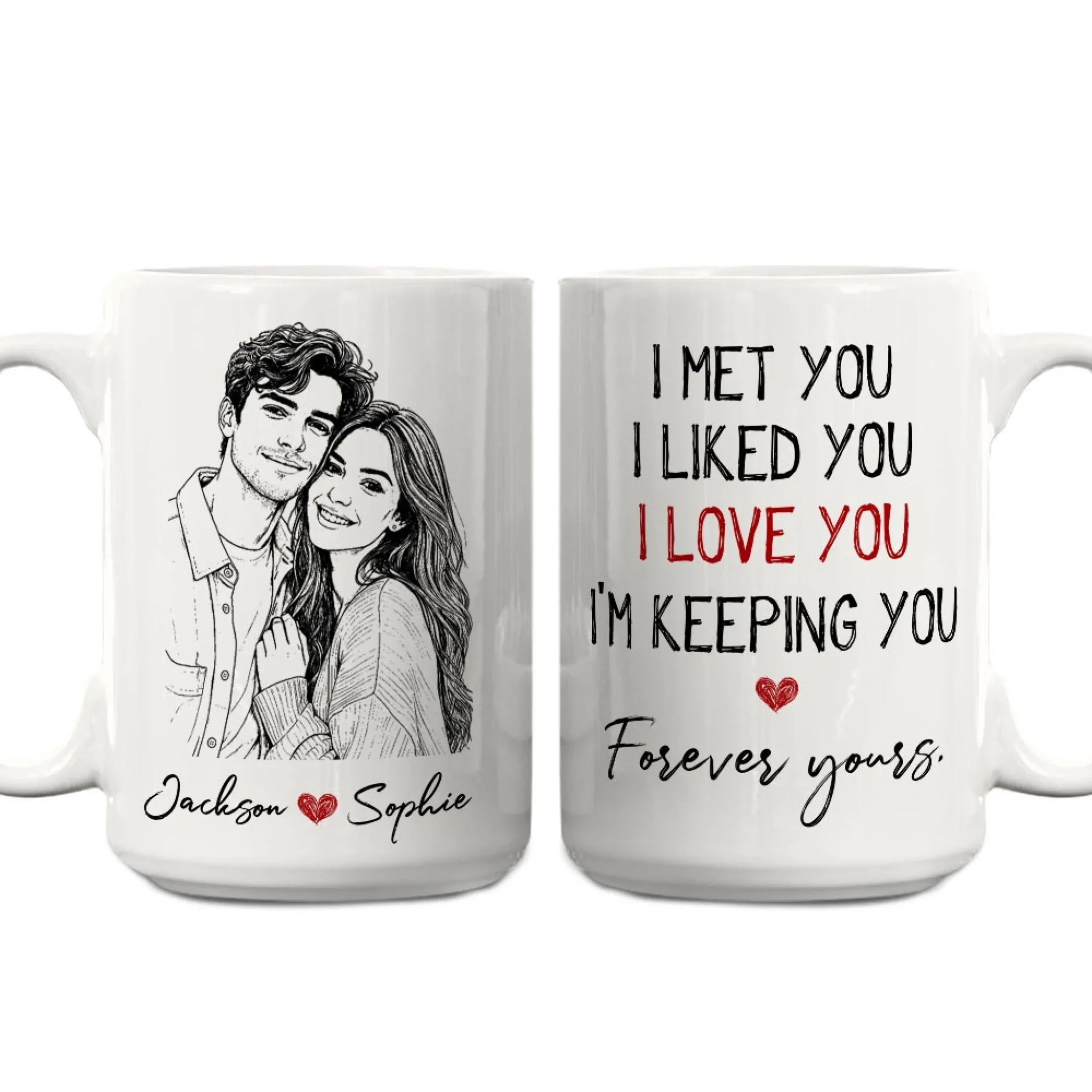Keeping You My Love - Personalized Custom Coffee Mug - Image 2