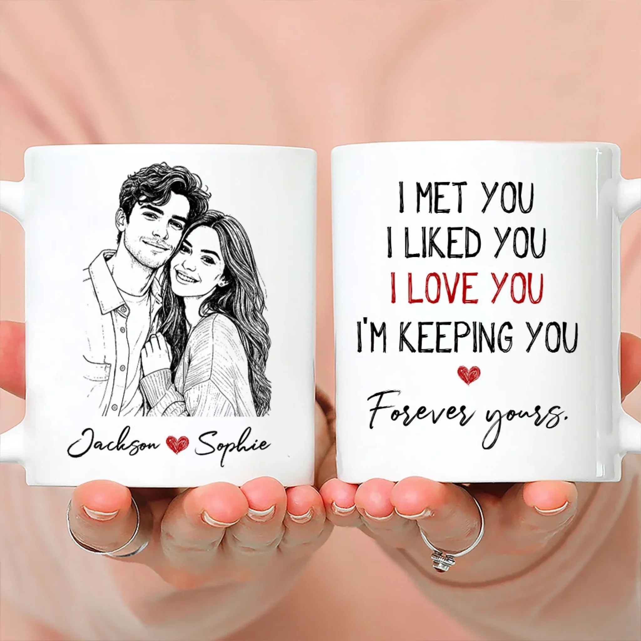 Keeping You My Love - Personalized Custom Coffee Mug - Image 3