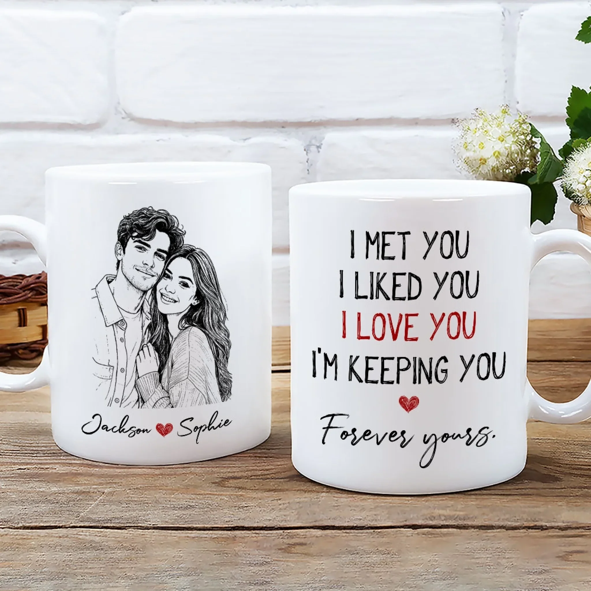 Keeping You My Love - Personalized Custom Coffee Mug - Image 4