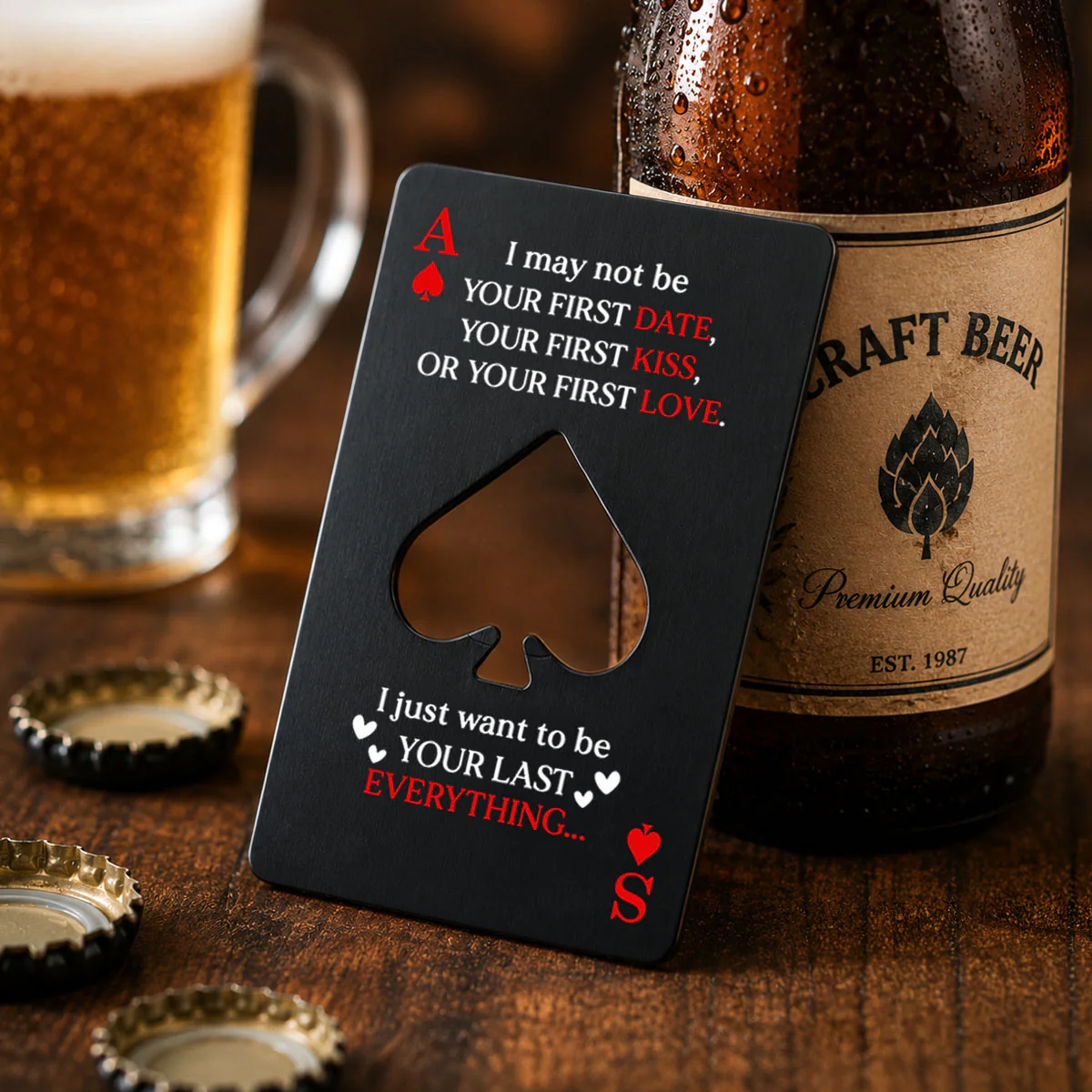 King & Queen Couple - Personalized Custom Ace Of Spades Bottle Opener - Image 2