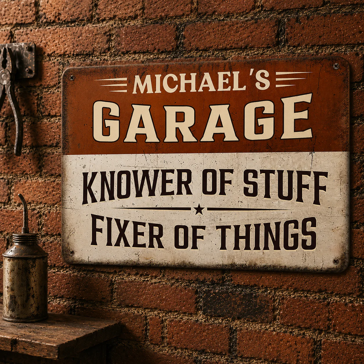 Knower And Fixer - Personalized Custom Metal Sign - Image 2