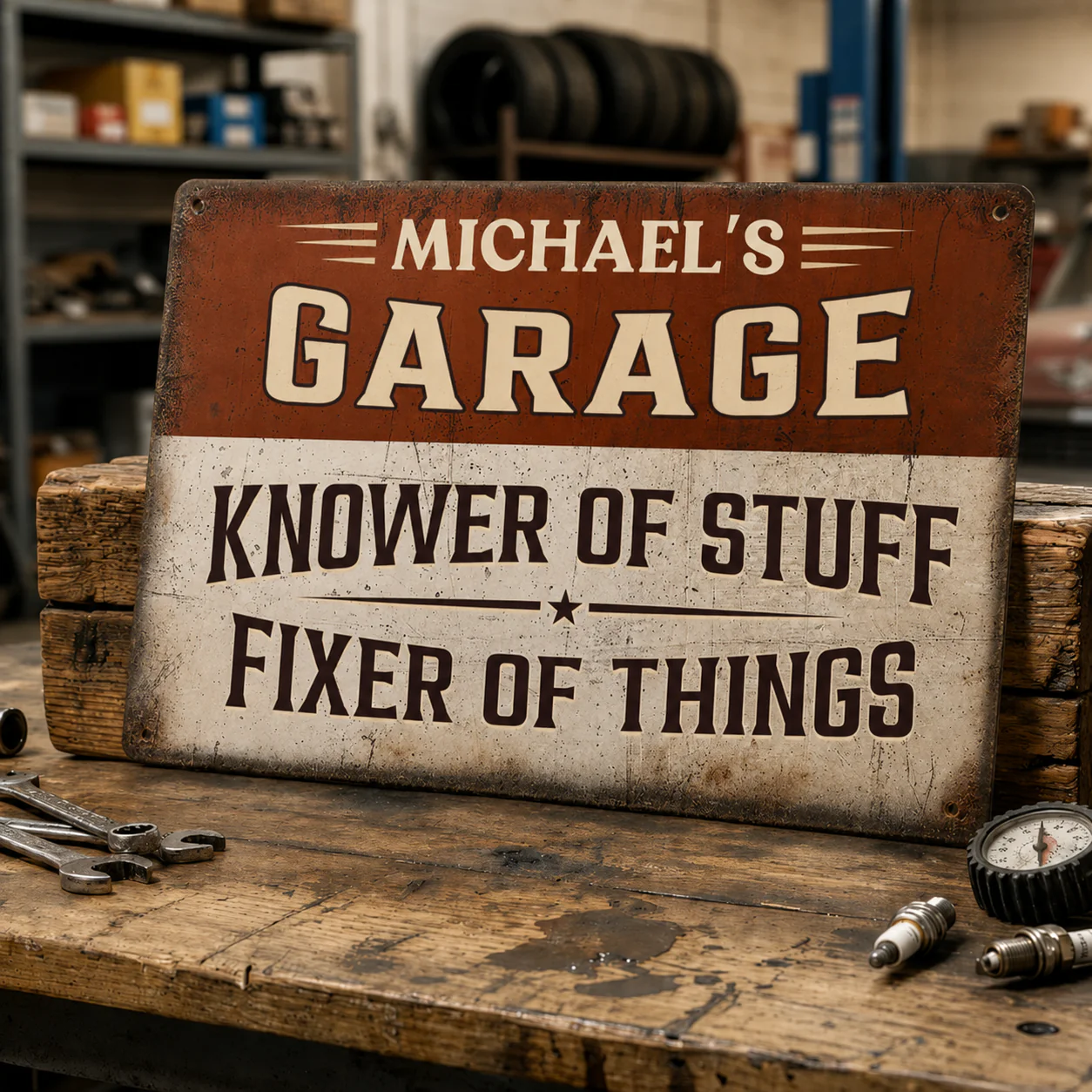 Knower And Fixer - Personalized Custom Metal Sign - Image 4