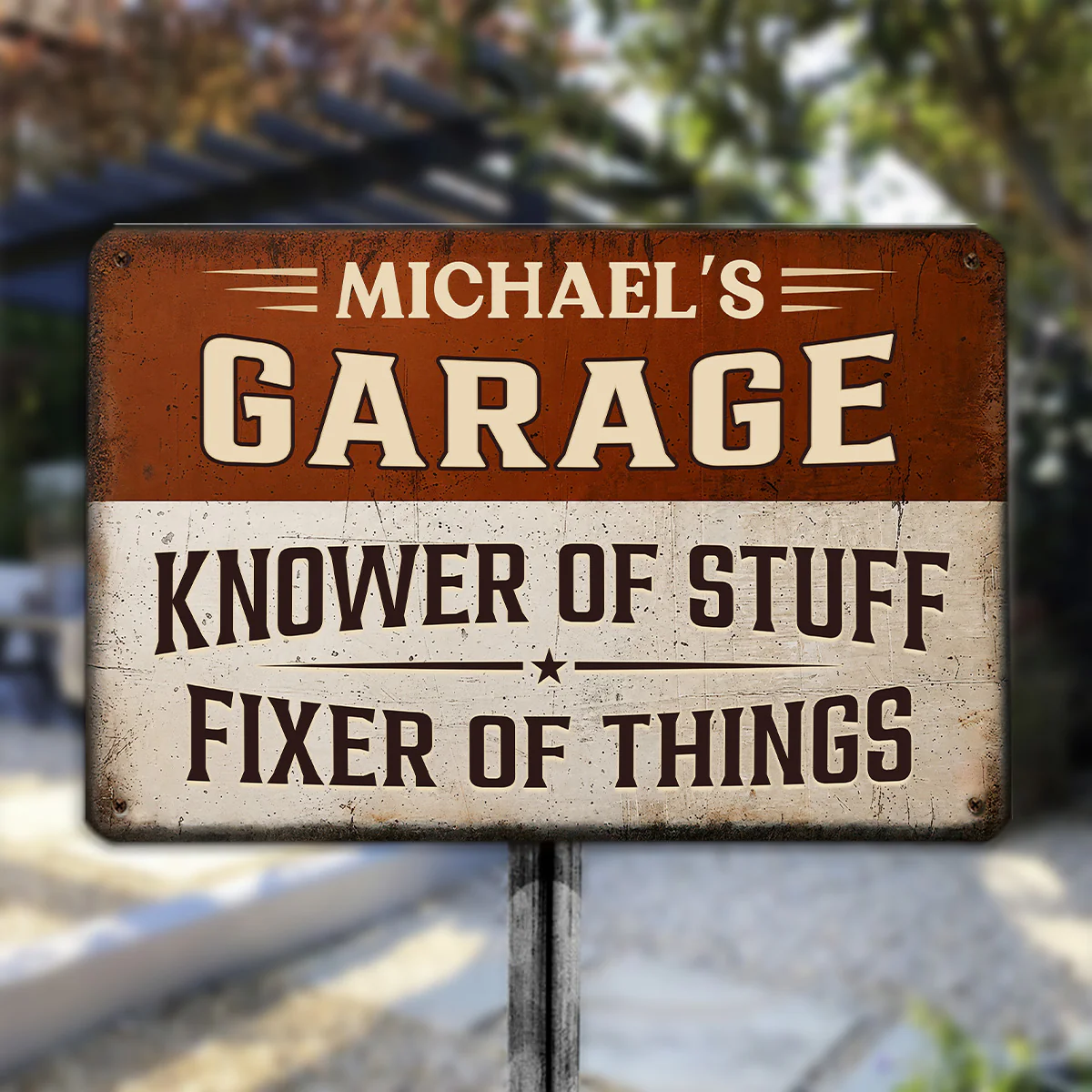 Knower And Fixer - Personalized Custom Metal Sign - Image 6