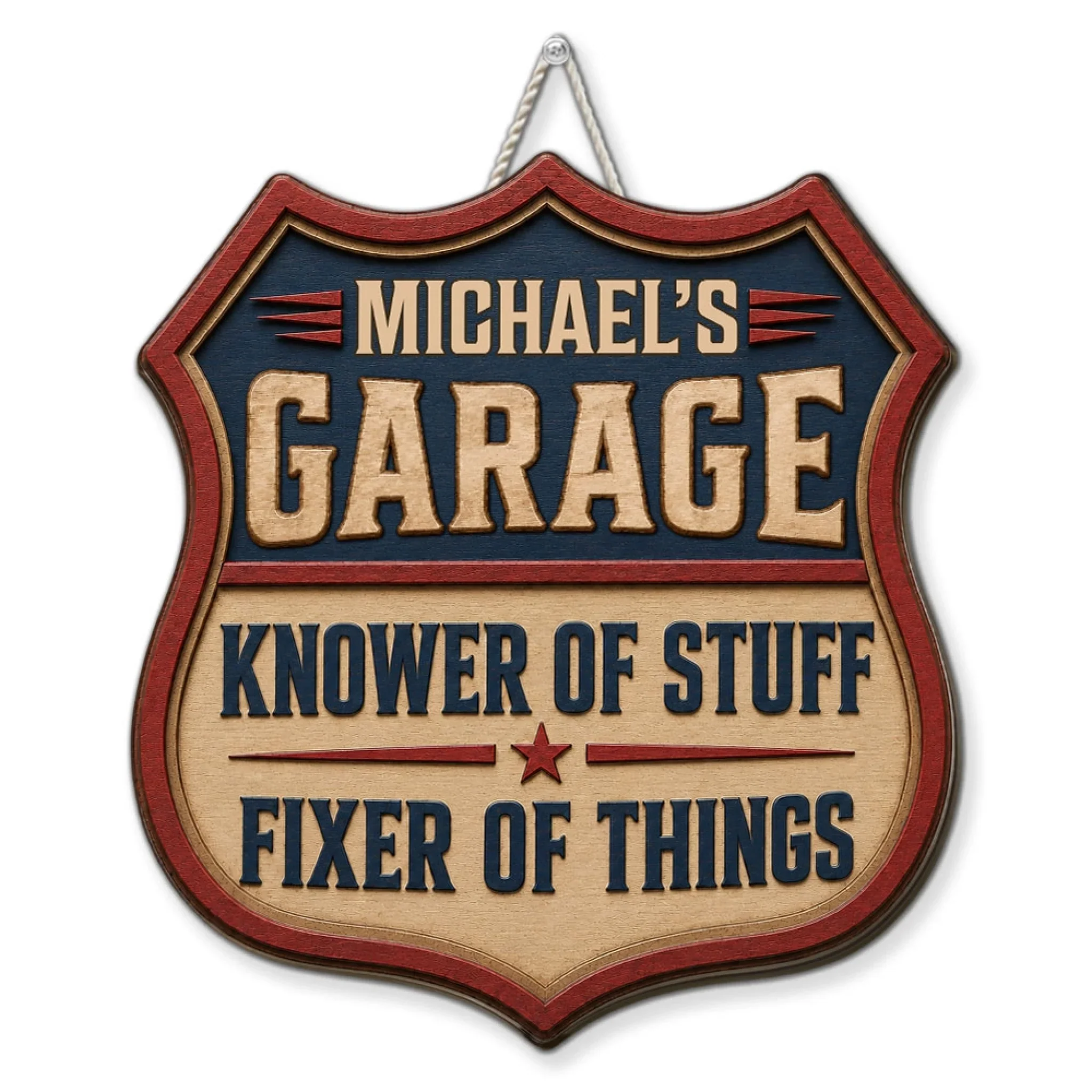 Knower And Fixer - Personalized Custom Wood Sign
