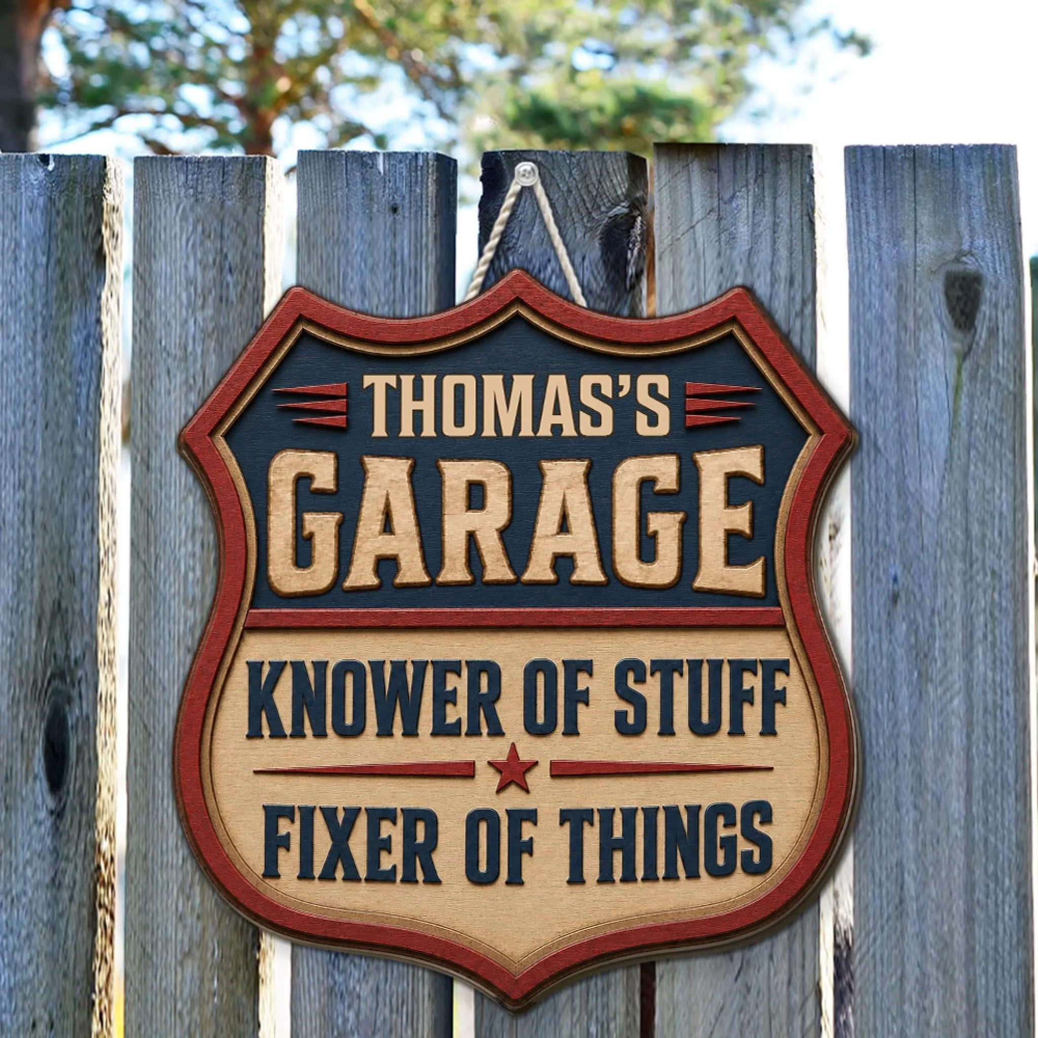 Knower And Fixer - Personalized Custom Wood Sign - Image 3