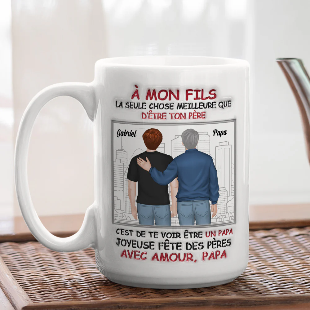 La paternité vous va bien - Mug personnalisé avec effet gonflé 3D - Image 4