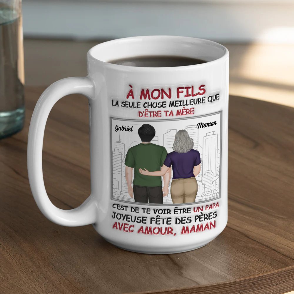 La paternité vous va bien - Mug personnalisé avec effet gonflé 3D - Image 5