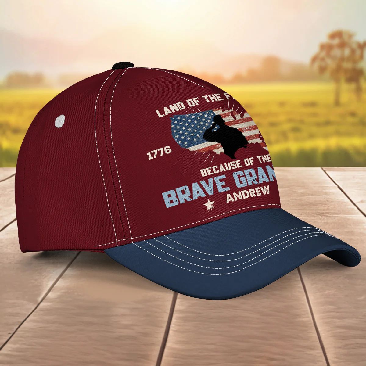 Land Of The Free - Personalized Custom Classic Cap - Image 4