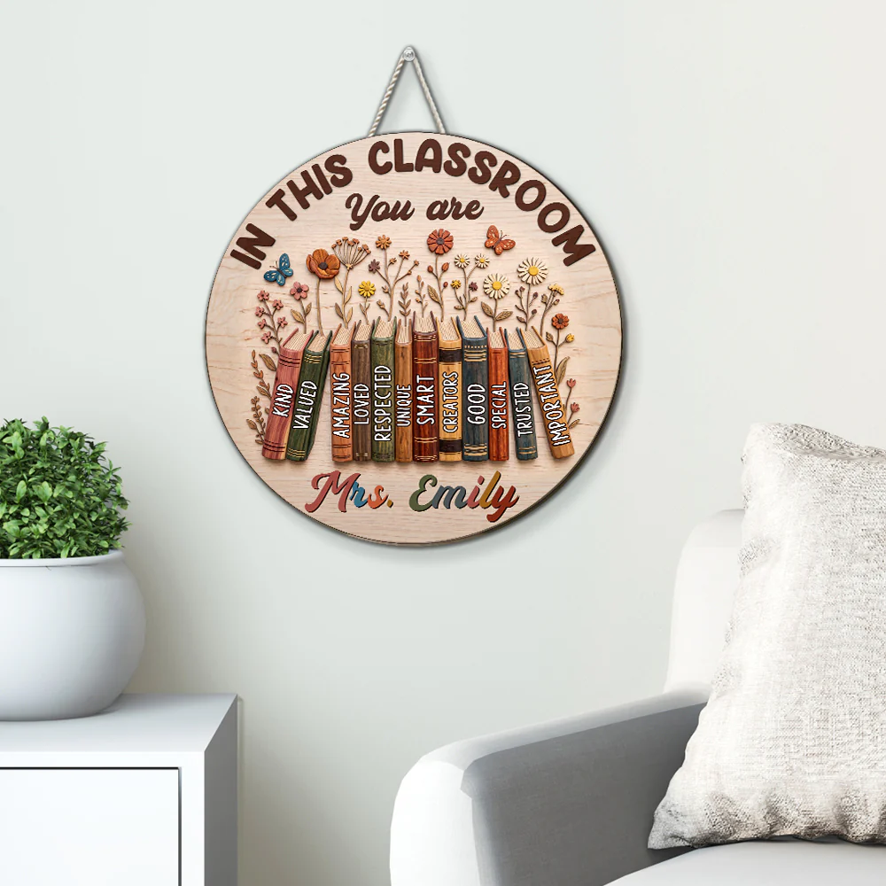 Learning Starts With You - Personalized Custom Wood Sign - Image 3