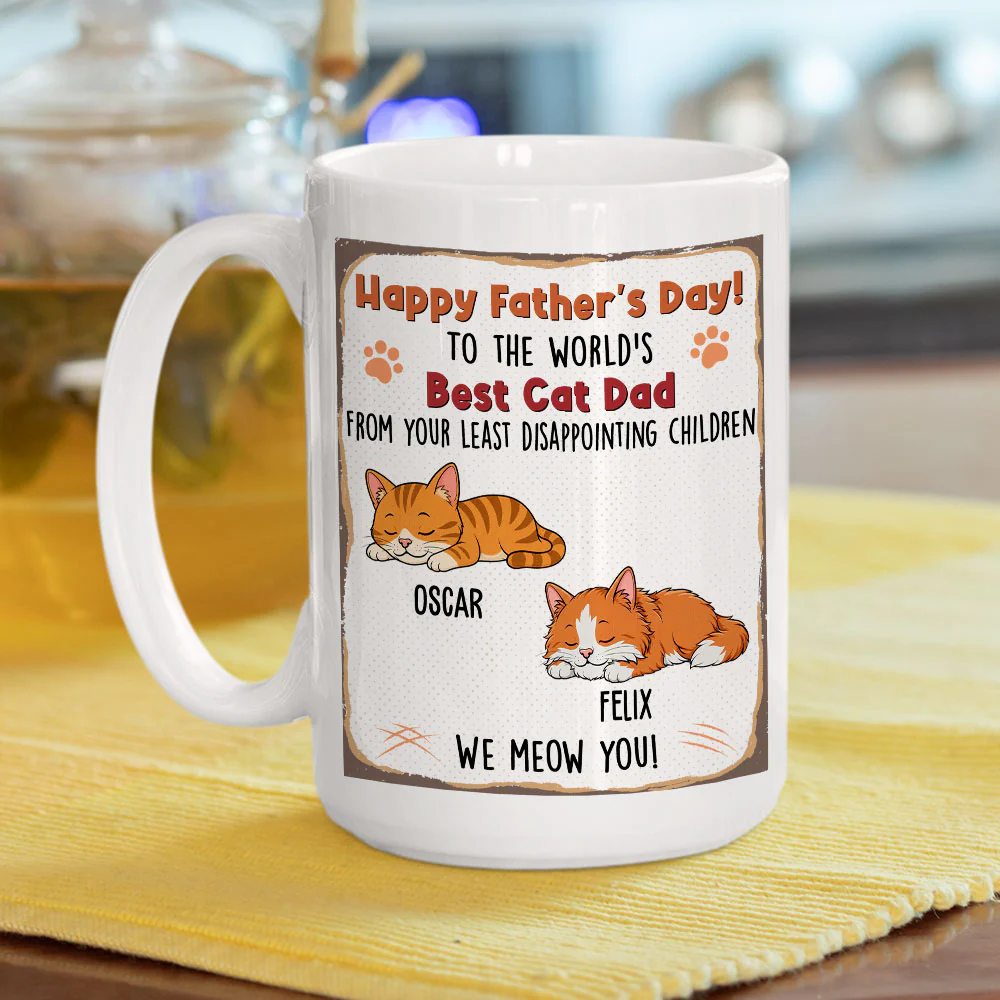 Least Disappointing Cat - Personalized Custom Coffee Mug - Image 6