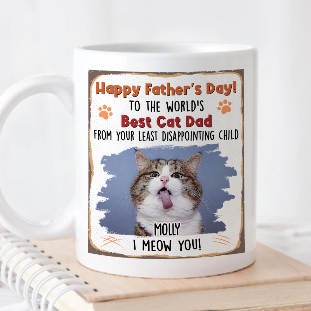 Least Disappointing Cat Photo - Personalized Custom Coffee Mug - Image 2