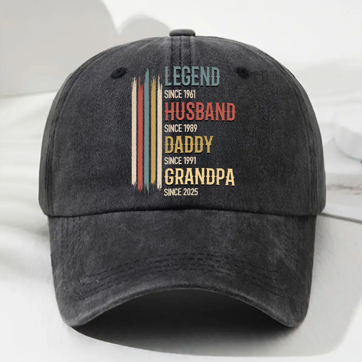 Legacy Of A Legend - Personalized Custom Vintage Washed Denim Cap