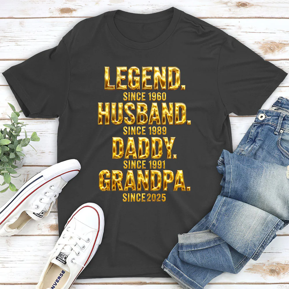 Legend Dad Grandpa - Personalized Custom Shirt - Image 3