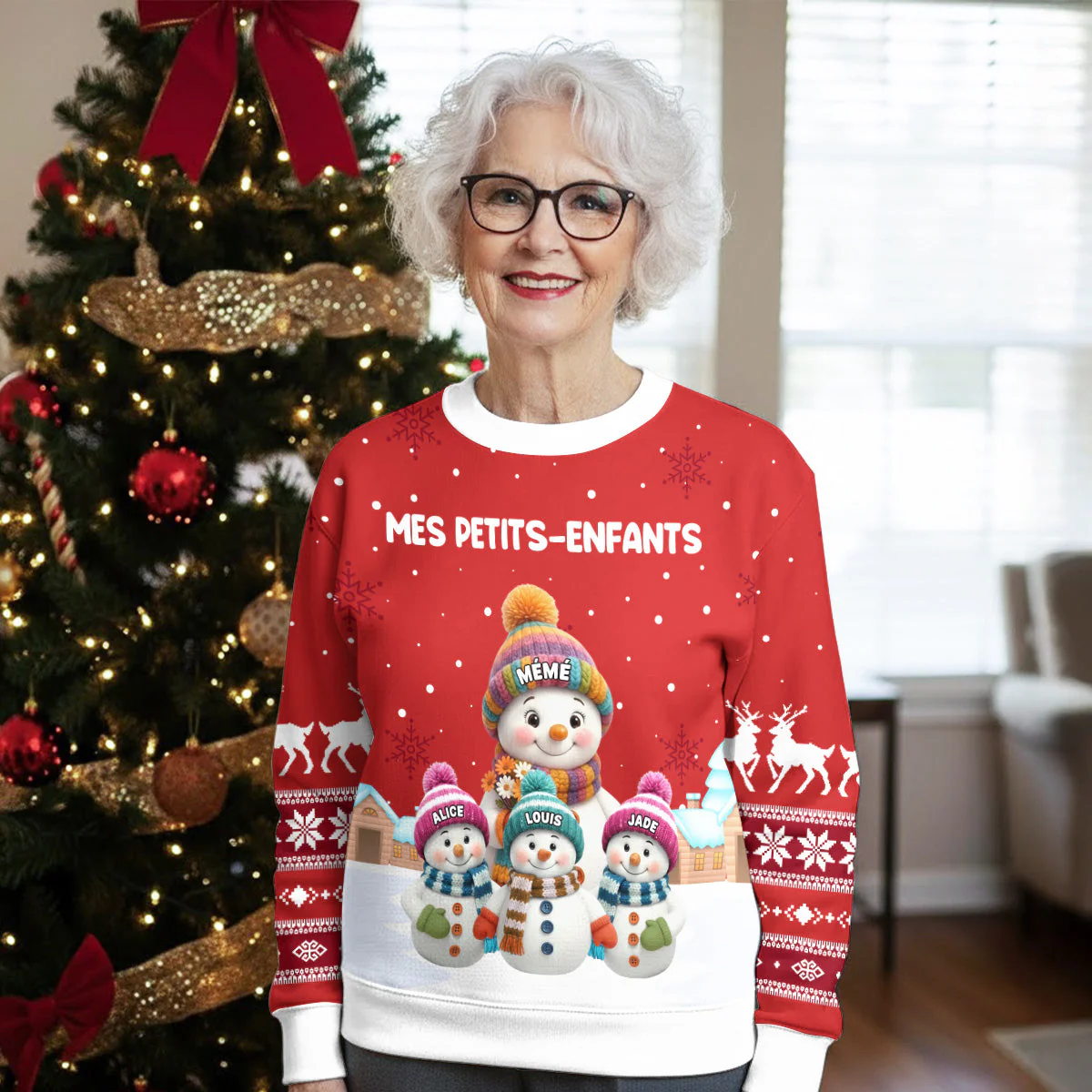 Les Petits-Enfants Tricotent - Sweatshirt Personnalisé Avec Impression Intégrale - Image 3