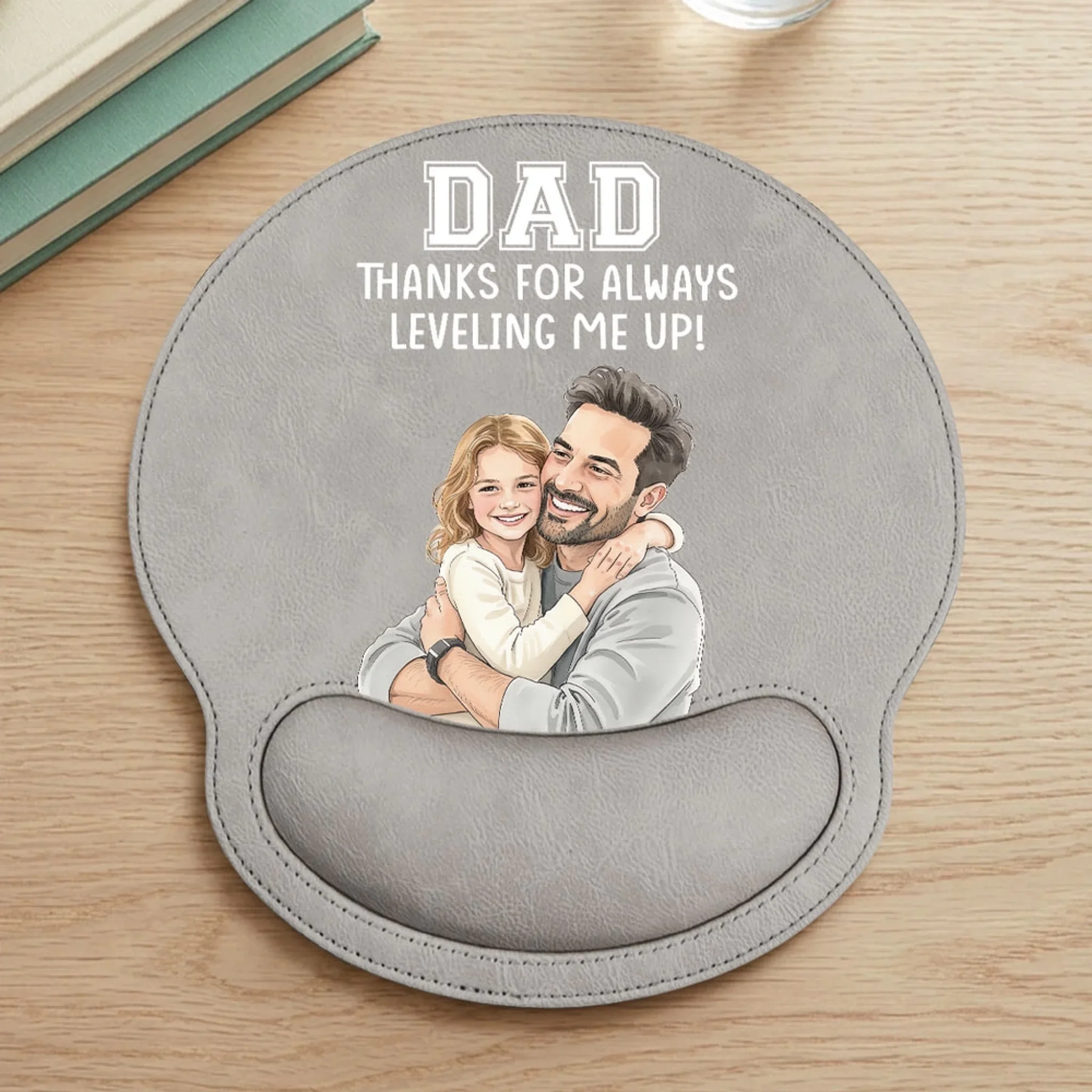 Leveling Me Up - Personalized Custom Leather Mouse Pad - Image 6